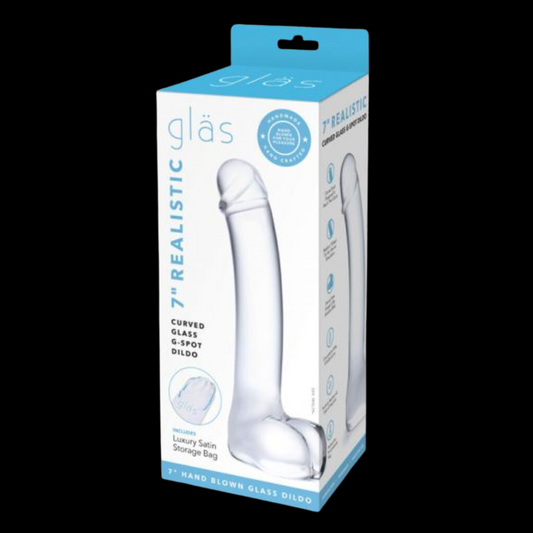 7in Realistic Curved Glass G-spot Dildo